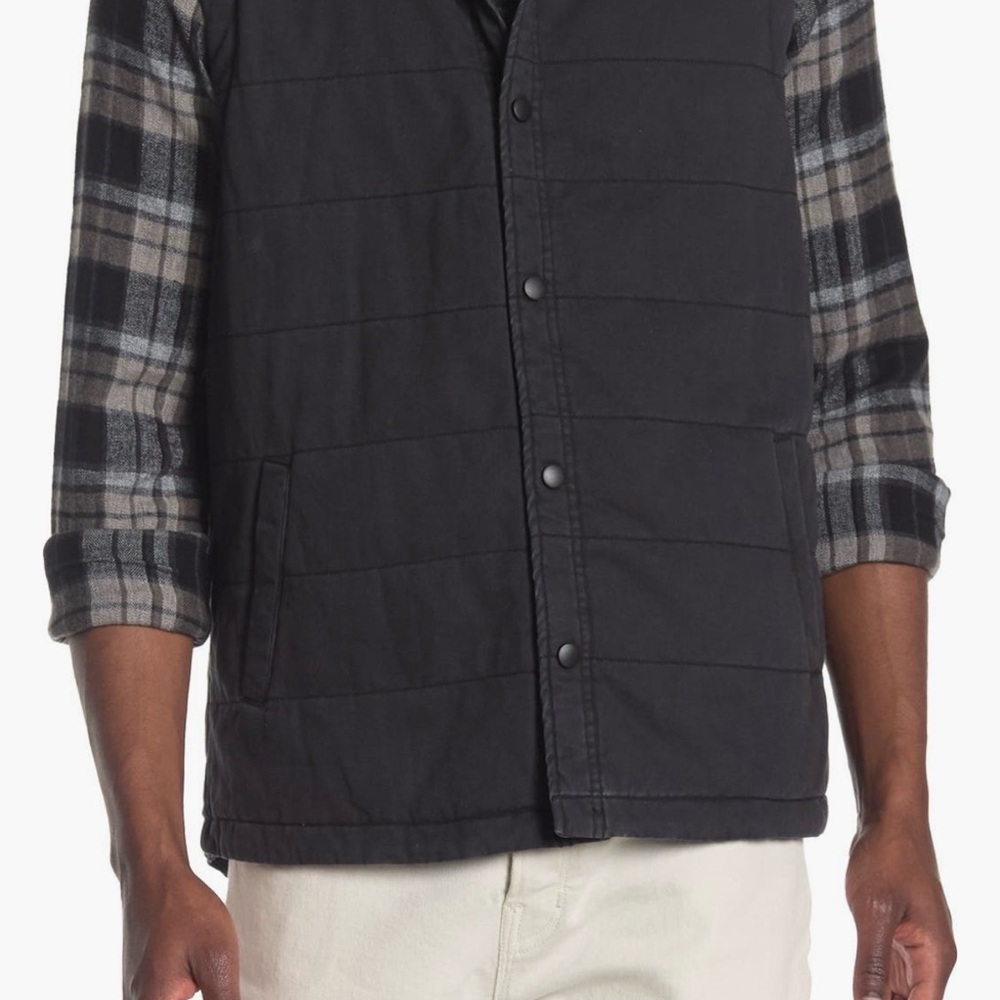 Men's Quilted Vintage Twill Vest Sz Medium